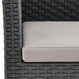 NNEVL 4 Piece Garden Lounge Set with Cushions PP Rattan Anthracite