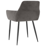 NNEVL Dining Chairs 6 pcs Dark Grey Velvet