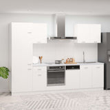 NNEVL 7 Piece Kitchen Cabinet Set White Engineered Wood