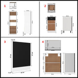 NNEVL 7 Piece Kitchen Cabinet Set Black Engineered Wood