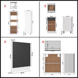 NNEVL 7 Piece Kitchen Cabinet Set Grey Engineered Wood