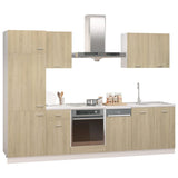 NNEVL 7 Piece Kitchen Cabinet Set Sonoma Oak Engineered Wood