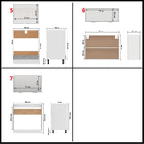 NNEVL 7 Piece Kitchen Cabinet Set Concrete Grey Engineered Wood