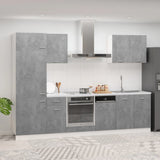 NNEVL 7 Piece Kitchen Cabinet Set Concrete Grey Engineered Wood