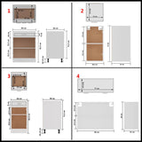 NNEVL 8 Piece Kitchen Cabinet Set White Engineered Wood