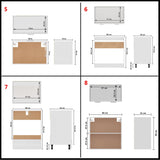 NNEVL 8 Piece Kitchen Cabinet Set White Engineered Wood