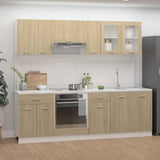 NNEVL 8 Piece Kitchen Cabinet Set Sonoma Oak Engineered Wood