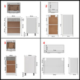 NNEVL 8 Piece Kitchen Cabinet Set Concrete Grey Engineered Wood