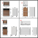 NNEVL 8 Piece Kitchen Cabinet Set High Gloss Black Engineered Wood