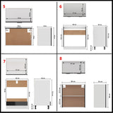 NNEVL 8 Piece Kitchen Cabinet Set High Gloss Black Engineered Wood