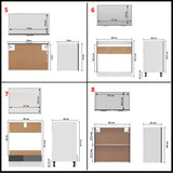 NNEVL 8 Piece Kitchen Cabinet Set High Gloss Grey Engineered Wood
