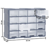 NNEVL Multi-drawer Organiser with 16 Middle Drawers 52x16x37 cm