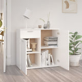 NNEVL Sideboard White 80x36x75 cm Engineered Wood
