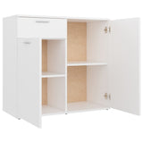 NNEVL Sideboard White 80x36x75 cm Engineered Wood