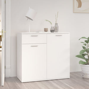 NNEVL Sideboard White 80x36x75 cm Engineered Wood