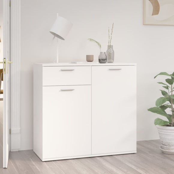 NNEVL Sideboard White 80x36x75 cm Engineered Wood
