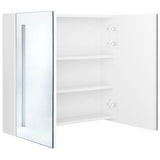 NNEVL LED Bathroom Mirror Cabinet Shining White 62x14x60 cm
