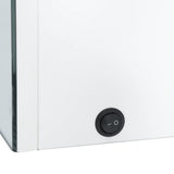 NNEVL LED Bathroom Mirror Cabinet Shining White 62x14x60 cm