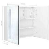 NNEVL LED Bathroom Mirror Cabinet Shining White 62x14x60 cm