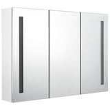 NNEVL LED Bathroom Mirror Cabinet 89x14x62 cm Shining White