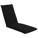 NNEVL Foldable Sunlounger Oxford Fabric Black