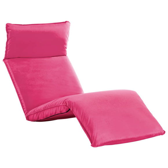 NNEVL Foldable Sunlounger Oxford Fabric Pink