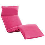 NNEVL Foldable Sunlounger Oxford Fabric Pink