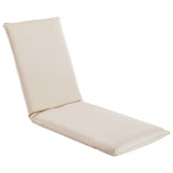 NNEVL Foldable Sunlounger Oxford Fabric Cream White