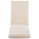 NNEVL Foldable Sunlounger Oxford Fabric Cream White