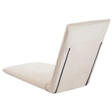 NNEVL Foldable Sunlounger Oxford Fabric Cream White
