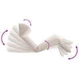 NNEVL Foldable Sunlounger Oxford Fabric Cream White