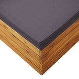 NNEVL Garden Table and Footrest Set with Cushion Solid Acacia Wood