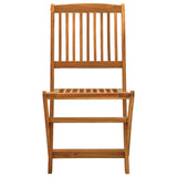 NNEVL Folding Garden Chairs 2 pcs Solid Eucalyptus Wood