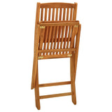 NNEVL Folding Garden Chairs 2 pcs Solid Eucalyptus Wood