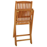 NNEVL Folding Garden Chairs 4 pcs Solid Eucalyptus Wood