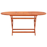 NNEVL Folding Garden Table 160x85x75 cm Solid Eucalyptus Wood