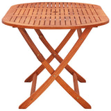 NNEVL Folding Garden Table 160x85x75 cm Solid Eucalyptus Wood