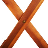 NNEVL Folding Garden Table Ø90x75 cm Solid Eucalyptus Wood