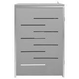NNEVL Single Wheelie Bin Shed 69x77.5x115 cm Stainless Steel