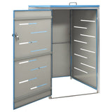 NNEVL Single Wheelie Bin Shed 69x77.5x115 cm Stainless Steel