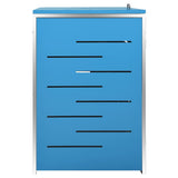 NNEVL Quadruple Wheelie Bin Shed 276.5x77.5x115.5 cm Stainless Steel