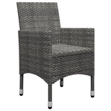 NNEVL 5 Piece Garden Dining Set Grey