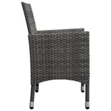 NNEVL 5 Piece Garden Dining Set Grey