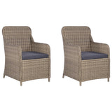 NNEVL 3 Piece Garden Dining Set Brown