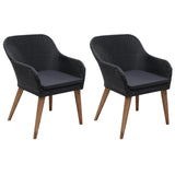 NNEVL 3 Piece Garden Dining Set Black