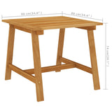 NNEVL 3 Piece Garden Dining Set Brown