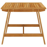NNEVL 3 Piece Garden Dining Set Brown