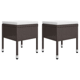 NNEVL 5 Piece Garden Dining Set Brown