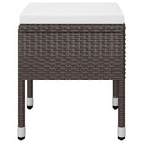 NNEVL 5 Piece Garden Dining Set Brown