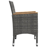 NNEVL 5 Piece Garden Dining Set Grey